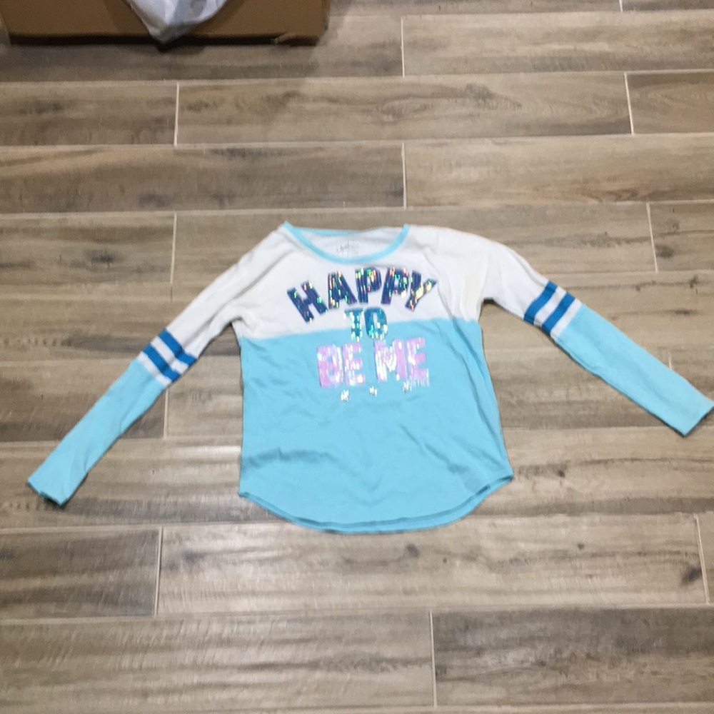 Justice Blue and White Top